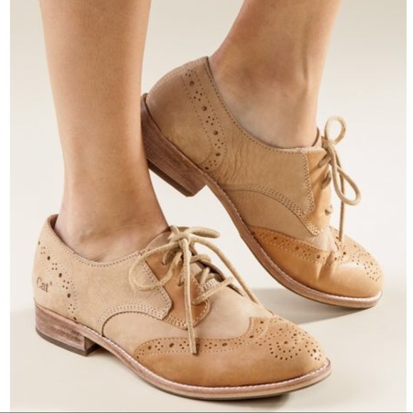 Caterpillar Shoes - Cat Reegan Latte Brogue Oxfords SZ 10
